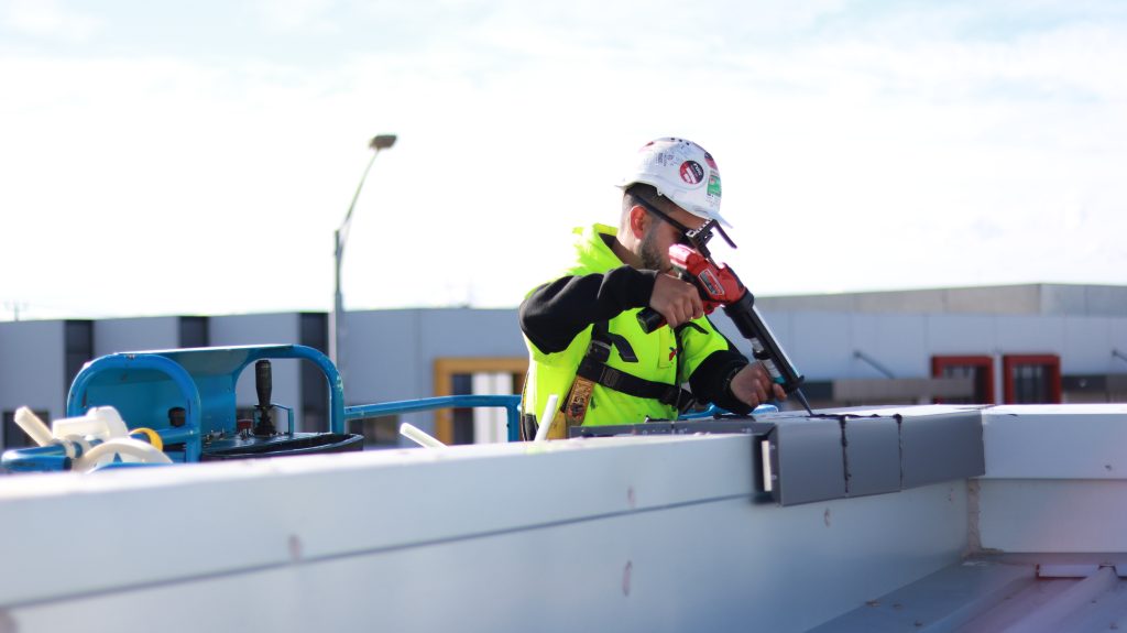 Commercial caulking services in Geelong for industrial construction